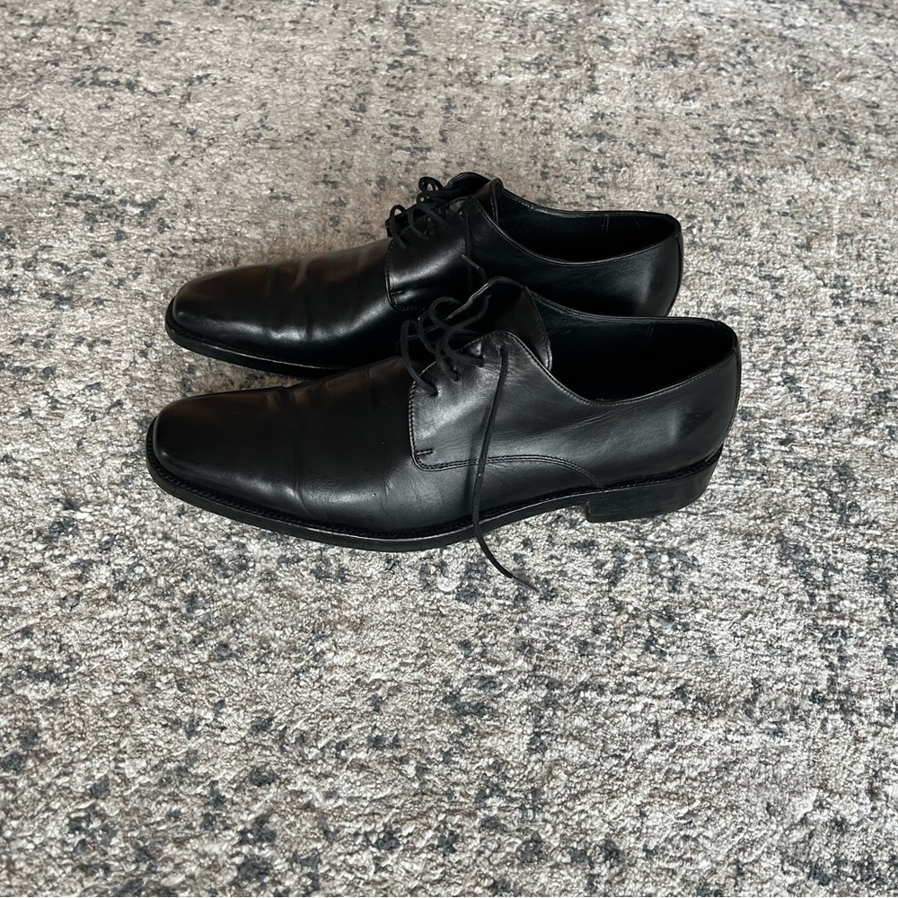 Ermenegildo Zegna Black Oxford Shoes with Glossy Finish - Picture 13 of 15